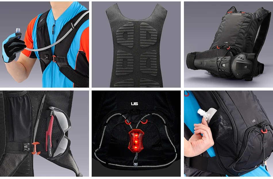 Flash Deal Shimano Unzen Cycling Bag Hydration Pack bicycle Mochila Camel Water Bladder Bag Assault Backpack Camping Hiking Pouch 14