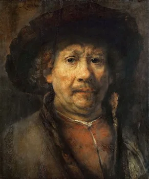 

Hand Painted Reproduction of Rembrandt van Rijn Small Self Portrait / Artist-level Linen Canvas / Decent Museum Quality