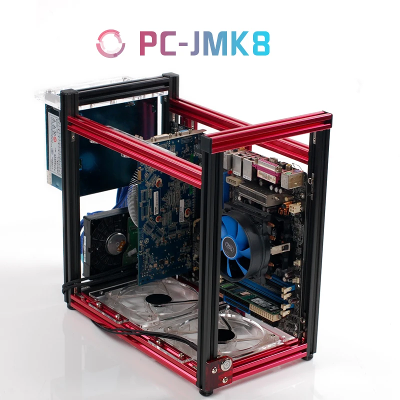 QDIY PC JMK8 новый продукт ATX алюминиевые строительные блоки DIY вертикальные с водяным