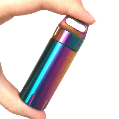 Коробка таблеток из нержавеющей стали Открытый водонепроницаемый аккумулятор хранения Классический уплотнение капсулы емкость для лекарств - Цвет: colorful