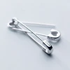 European Punk Hip Hop Safety Pin Stud Earrings Genuine 925 Sterling Silver Earring for Women and Men Party Jewelry Gift ► Photo 3/6