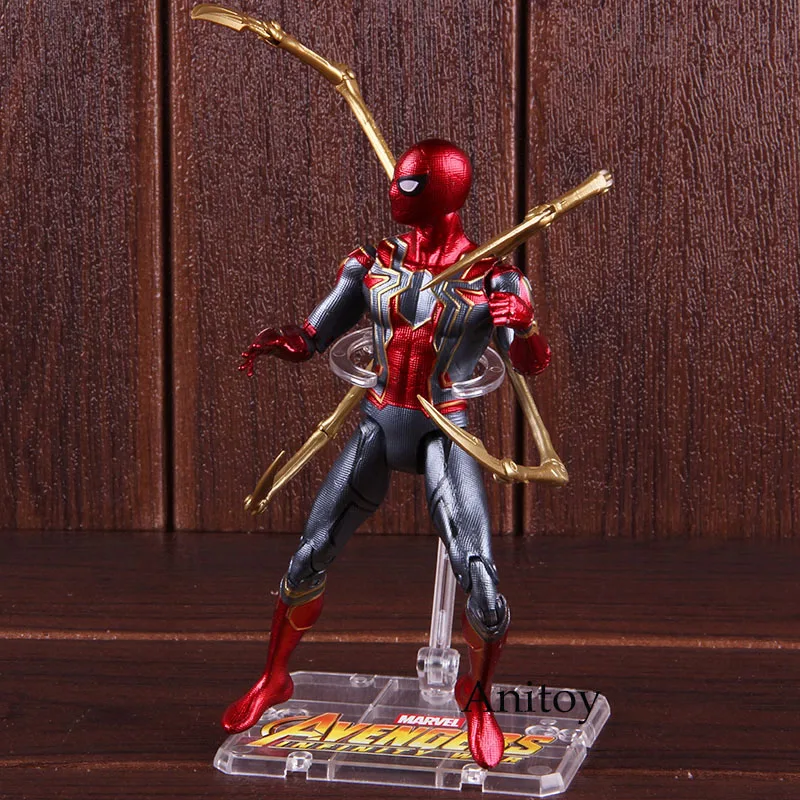 Koop Hot Toys Marvel Avengers Infinity War Iron Spider Spiderman Action Figure PVC Spider Man Figuur Collectible Model Toy 17cm