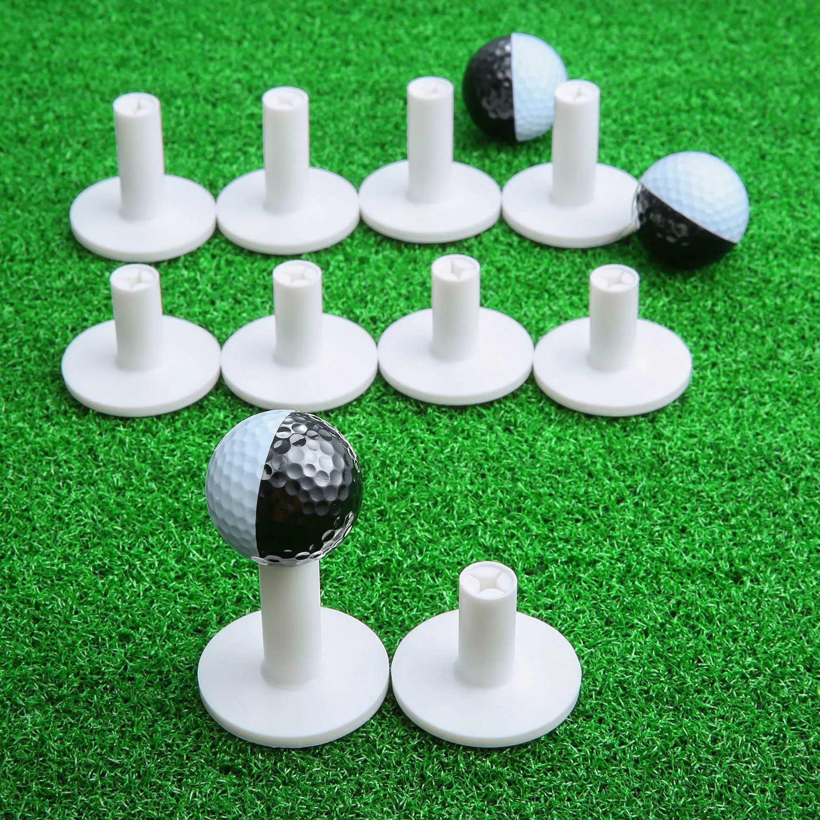 5pcs Durable Golf Rubber Tees Golf Ball Support Golfer Training Tool For Driving Range Golf Practice Rubber Tee Holder 38mm/50mm