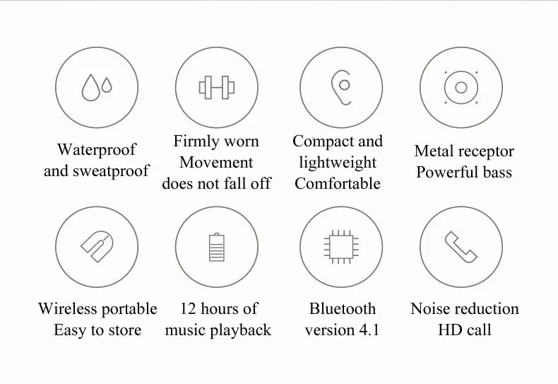 Inpher S5, bluetooth наушники, беспроводные наушники, наушники, спортивные, бас, bluetooth наушники с микрофоном для телефона, Auriculares