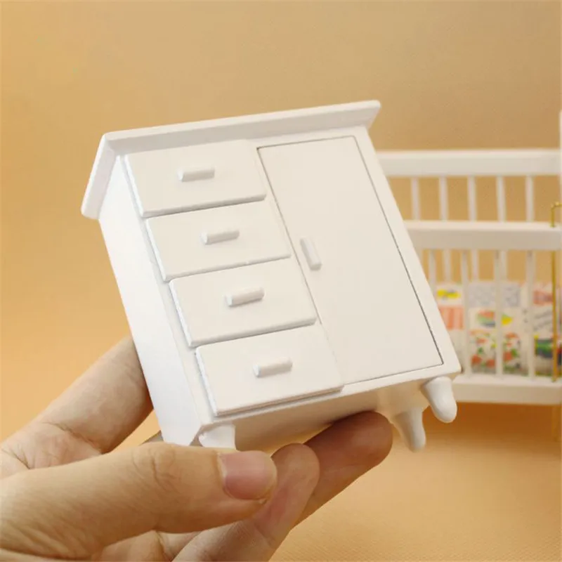 1:12 dollhouse furniture toy for dolls white wooden miniature baby room Crib chair cute pretend play kids toys girls gifts 1:12 dollhouse furniture toy for dolls white wooden miniature baby room Crib chair cute pretend play kids toys girls gifts