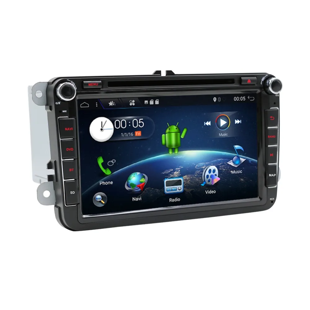 الروبوت 7.1 2 الدين مشغل أسطوانات للسيارة لشركة فولكس فاجن جيتا غولف MK5 MK6 GTI باسات B6 بولو سكودا فابيا نظام صوت للتنقل باستخدام جهاز تحديد المواق...