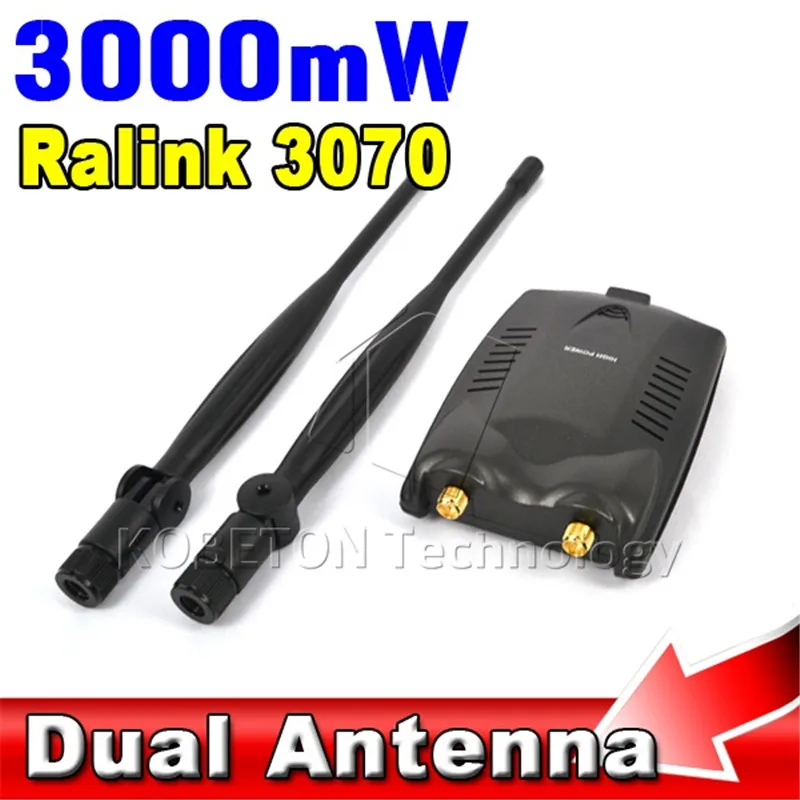 Новинка BT-N9100 Beini USB Wifi адаптер беспроводная сетевая карта Ralink 3070 Высокая мощность 3000 МВт двойная антенна