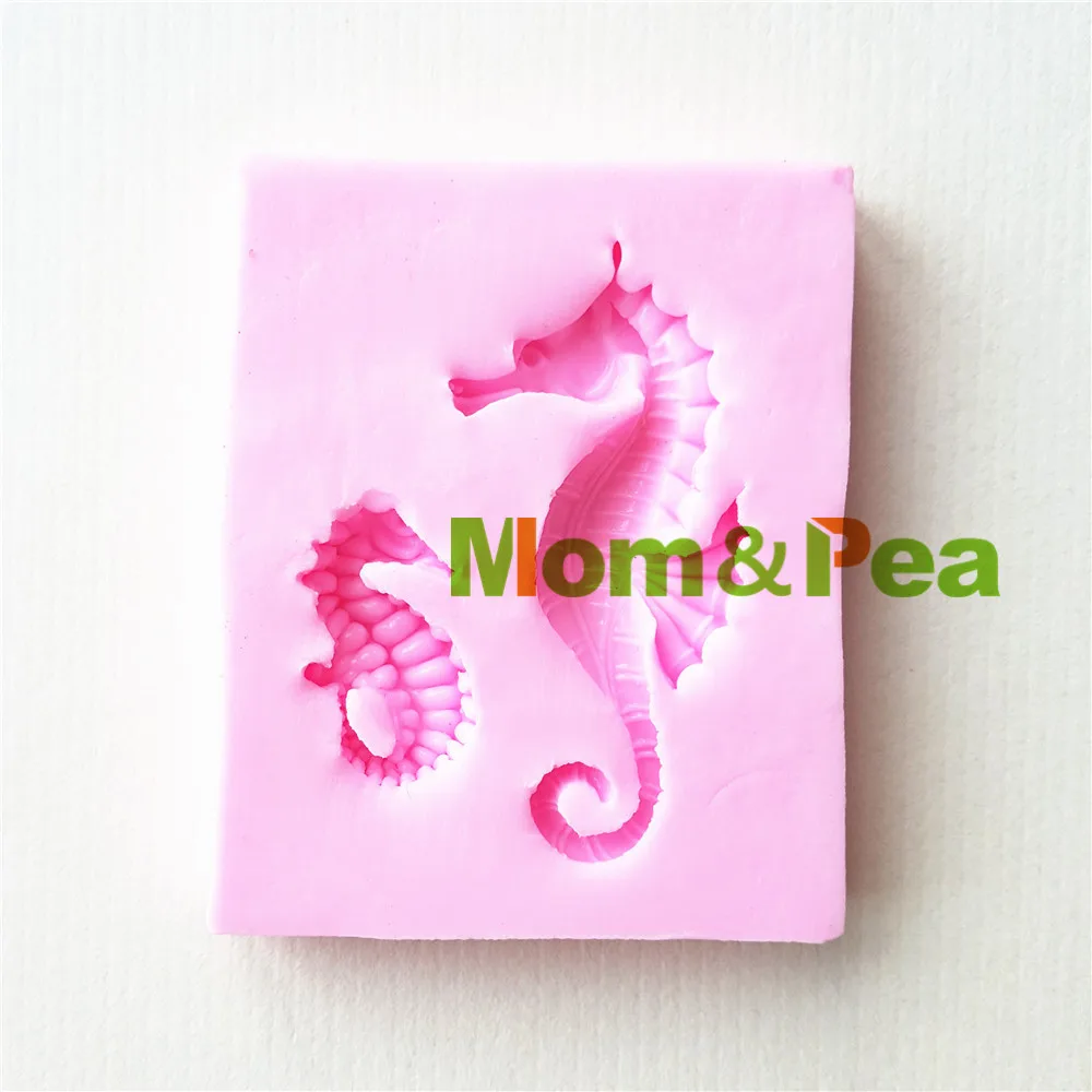 1447 Бесплатная доставка форма Mom &amp Pea Морская лошадь украшение для торта помадный
