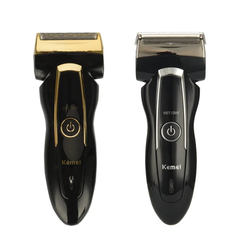 

KEMEI Electric Shaver Safe Rechargeable Rotary Beard Trimmer Shaving Machine Travel Use Twin Heads Shaver for Men