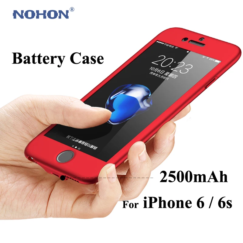 

Nohon Battery Charger Cases For Apple iPhone 6s 6 7 7G 2500mAh Power Bank Pack External Backup Ultra Slim Portable Bateria Cover