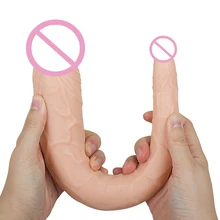 tadpole Double glans Extra long Dildos Realistic Bullet Vibrator kin Feeling Realistic Penis Soft Masturbator Sex Toy Products