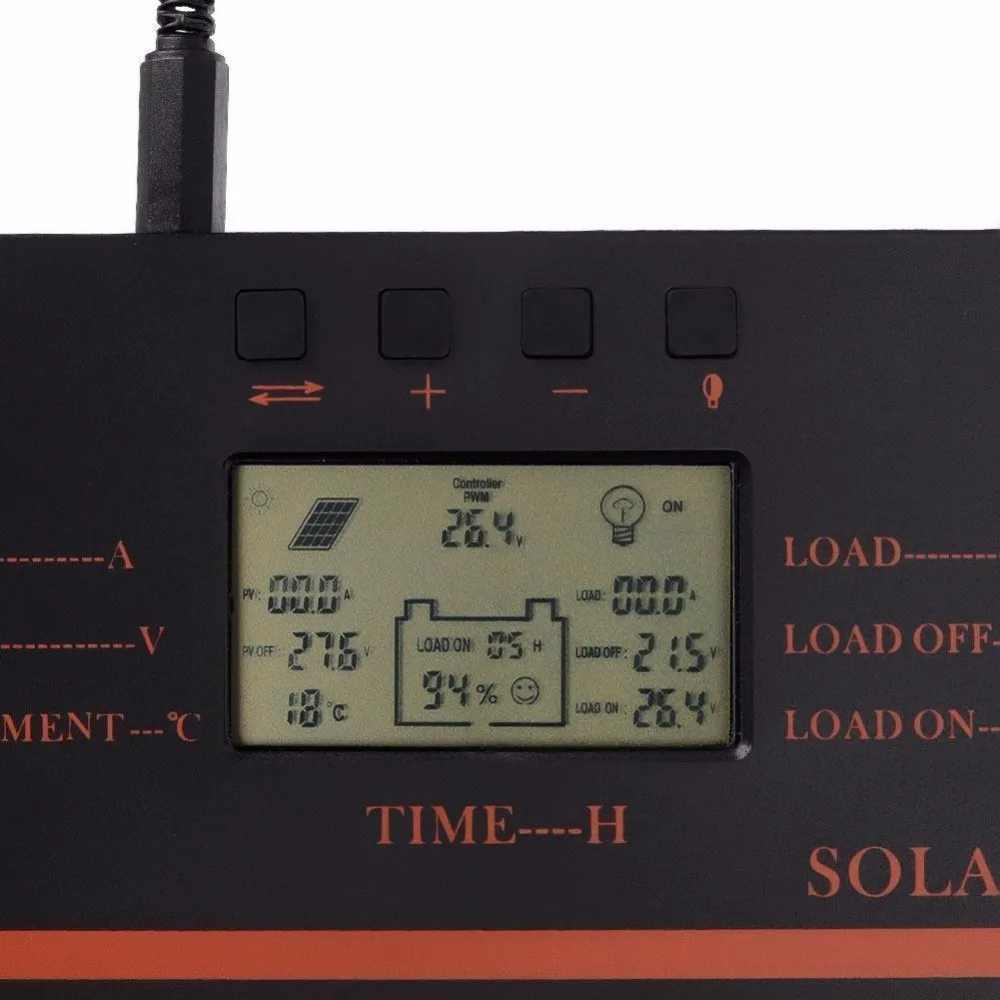 

80A LCD PWM Solar Battery Regulator Charge Discharge Controller 12V 24V Hot