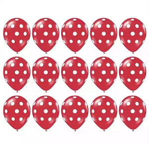 12 шт./лот латексные шары в горошек в виде божьей коровки черного и красного цветов шарообразные шары для вечеринки, дня рождения, свадебные декоративные надувные шары - Цвет: red white dot