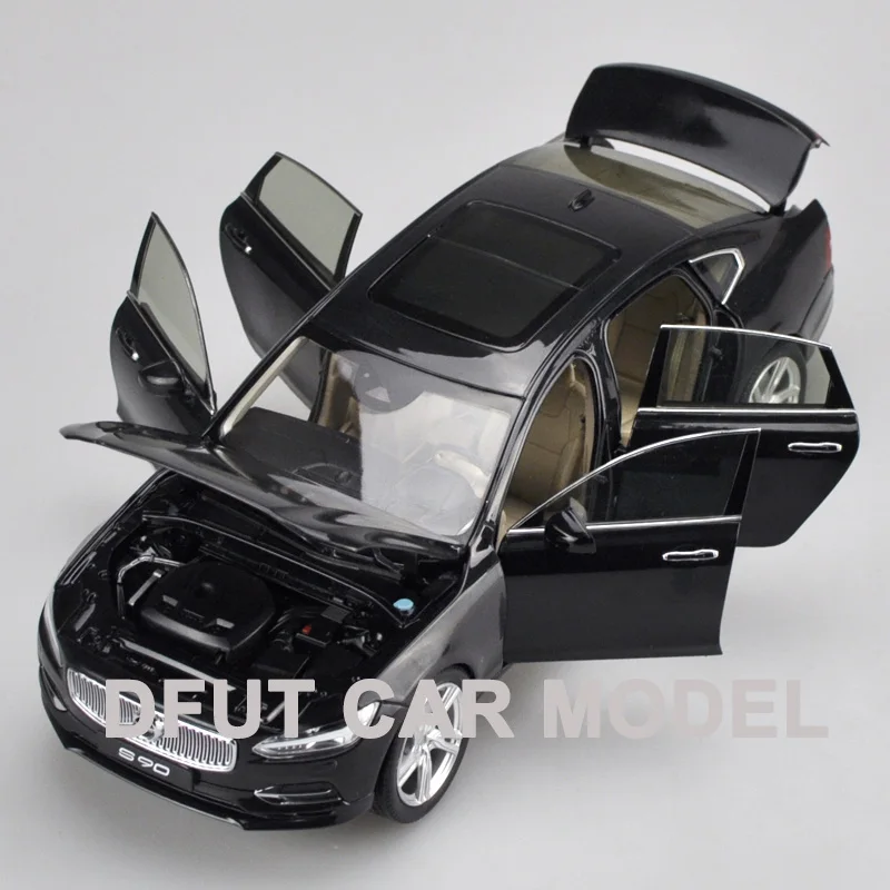 low cost Diecast 1:18 Alloy Pull Back Toy Vehicles S90 Sports Car Model Of Children's Toy Cars Original Auth