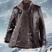 Высококачественная кожаная мужская куртка, Брендовая верхняя одежда из искусственной кожи, мужская деловая зимняя куртка из искусственного меха, теплая мотоциклетная куртка