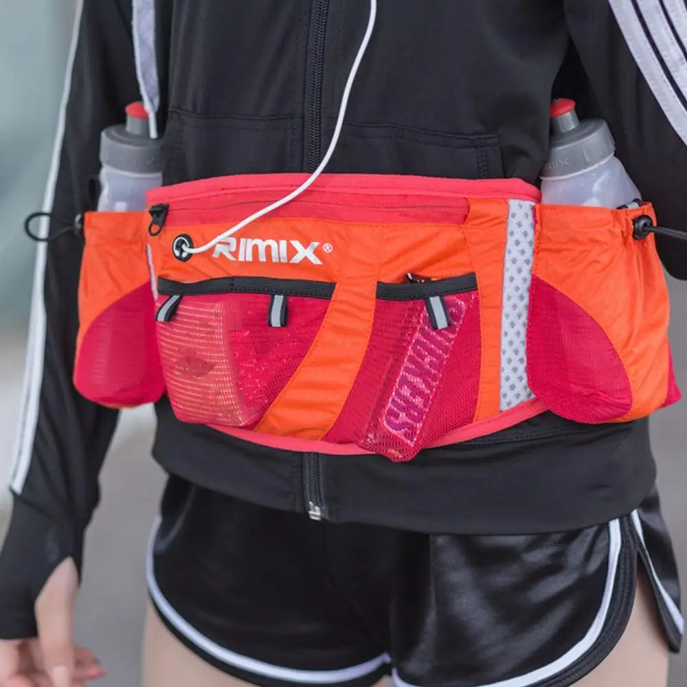 RIMIX, унисекс, мульти-карманные ремни для бега, Спортивная поясная сумка, спортивная Противоугонная Сумка для бега, марафона, альпинизма, велосипеда - Цвет: Red