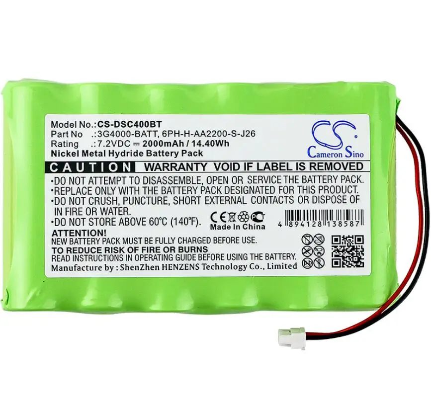 Аккумулятор Cameron Sino 2000 мАч для аккумуляторов DSC 3G4000 Cellular Communicato BATT 6PH H AA2200 S