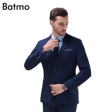 Новое поступление высокого качества weding платье, однобортный повседневный костюм для мужчин, черные синие мужские деловые костюмы, большие размеры s-5XL