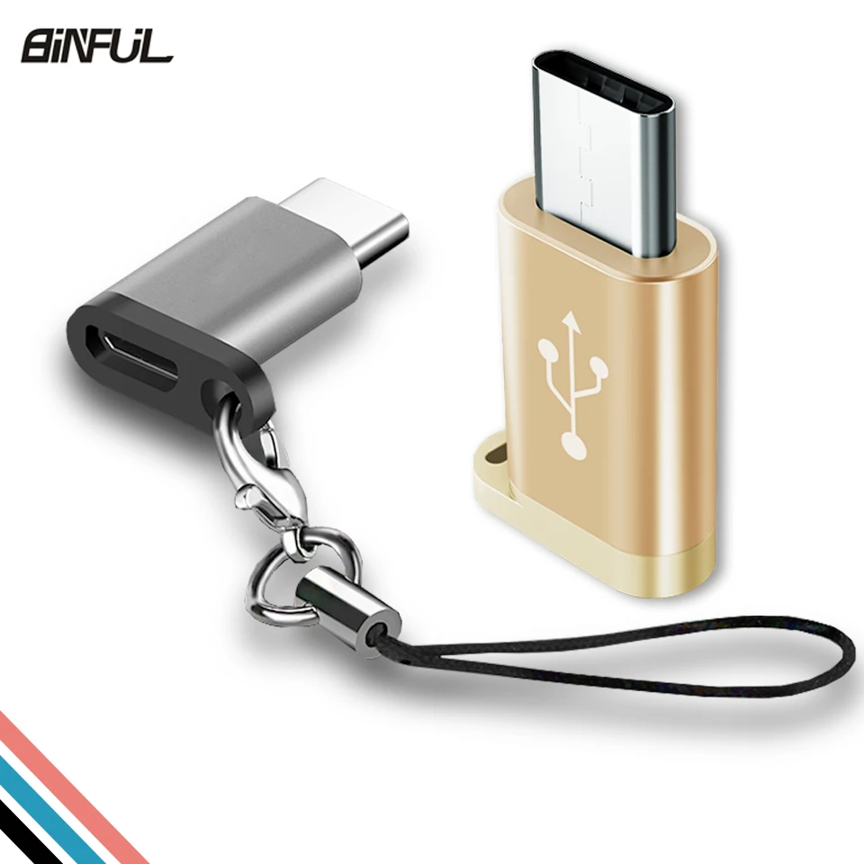 3 шт. в упаковке usb type C адаптер OTG mi cro USB Женский к type C Мужской конвертер USB-C Кабель-адаптер брелок для Xiaomi mi A1/Max 2/mi x 2