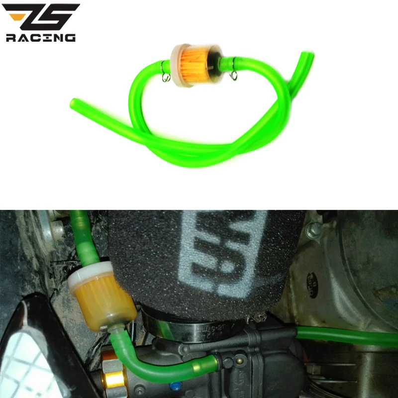 

ZS Racing 6mm Inline Gas Petrol Gasoline Liquid Fuel Oil Filter Pipe Hose Line With 4 Clips Universal For Motorcycle Dirt Bike