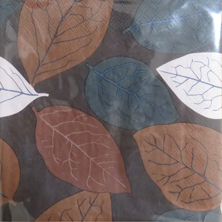 20 красивых винтажных салфеток бумажных салфеток с принтом листьев дерева цветочный декупаж Свадебные сервизы вечерние домашний праздничный декор для обеденного стола