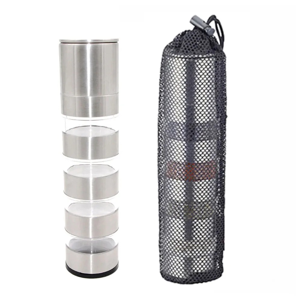 

Magnetic Spice Jar Set With Stickers Stainless Steel Spice Tins Spice Storage Container Pepper Seasoning Sprays Tools