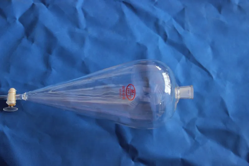 5000mL(5L) Pyriform Separatory funnel with straight tip out for drip,24/40 joint, Glass Stopcock (Laboratory Glass)