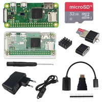 Raspberry Pi Zero W Starter Kit + Acrylic Case + 2A Power Supply + ON/OFF USB Cable + 16 32 GB SD Card + HDMI Cable + Heat Sinks