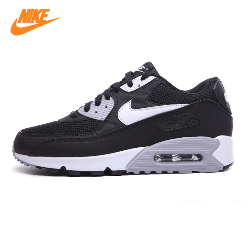 NIKE AIR MAX 90 ESSENTIAL Men's Running Shoes, Black, Outdoor Sneakers Shoes,Shock Absorption Balance Lightweight  616730 012