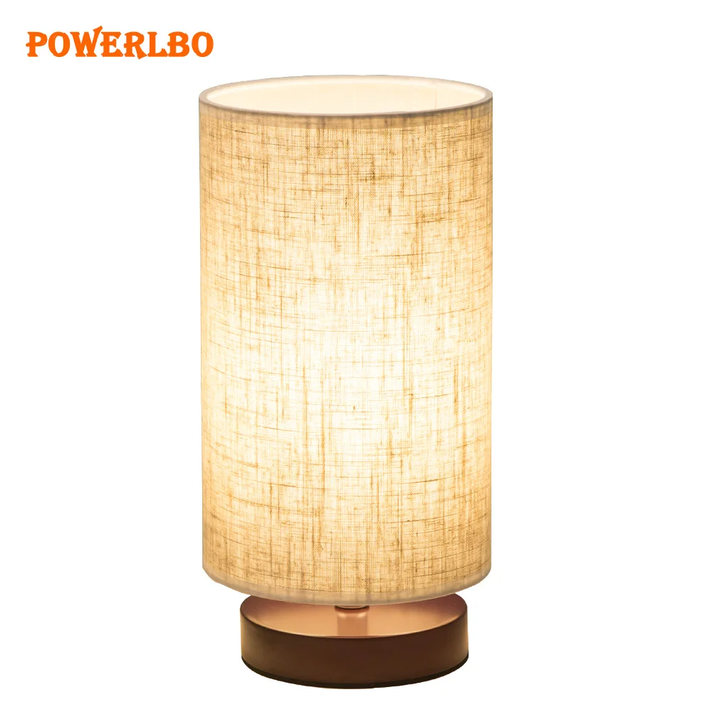 Table Lamp, Dimmable Bedside Desk Lamps, Nightstand Lamp with Linen