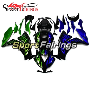 

Black Green and Blue Flames Body Frames For Honda CBR1000 CBR1000RR 2012 13 14 2015 Injection Motorcycle Fairing Kit Bodywork