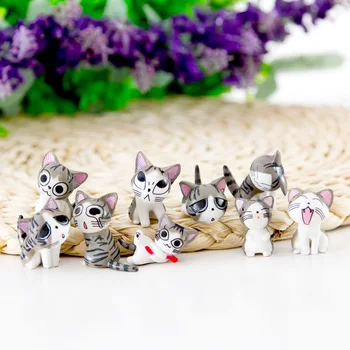 

9 pcs/lot Home sweet cheeses cat Mini landscape dolls hand adornment creative decoration Kids Gift Party Favors