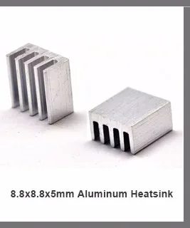 10 шт./лот алюминиевый Heatsink11x11x5mm с 3 м 8810 теплопроводные клейкие ленты электронный чип охлаждения радиатора кулер