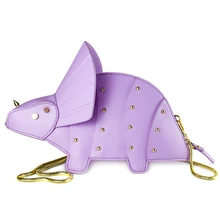 Индивидуальная трендовая сумка на плечо с заклепками и динозавром из искусственной кожи, женская сумка через плечо с цепочкой, Женская сумочка, качественные дорожные сумки