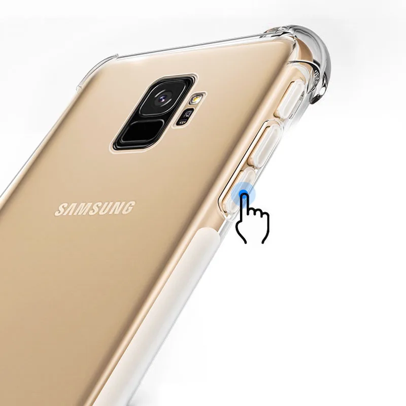 Тонкий подушка безопасности для задняя крышка чехол для samsung Galaxy A5 A7 J3 J5 J7 A520F J510F S6 S7 S8 S9 плюс J4 чехол s резиновый протектор