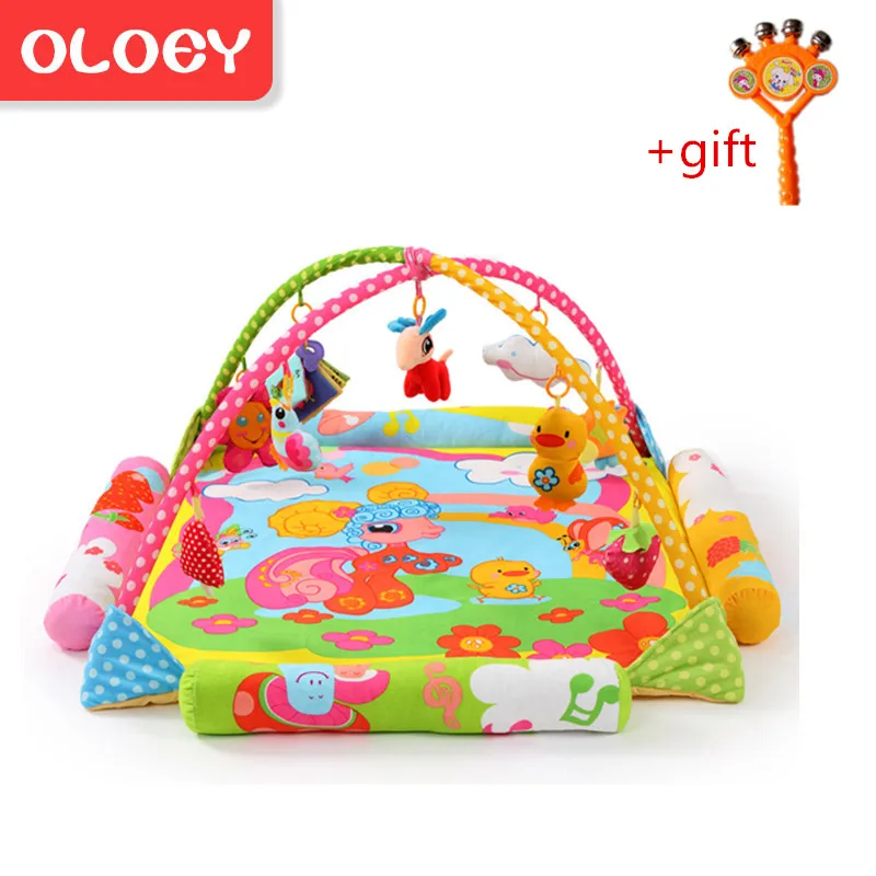 Мягкий детский игровой коврик Oloey музыкальный развивающие игрушки для