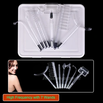

7 Pieces High Frequency Electrodes Wand For Skin Care Wrinkle Removal Beauty Facial Machine