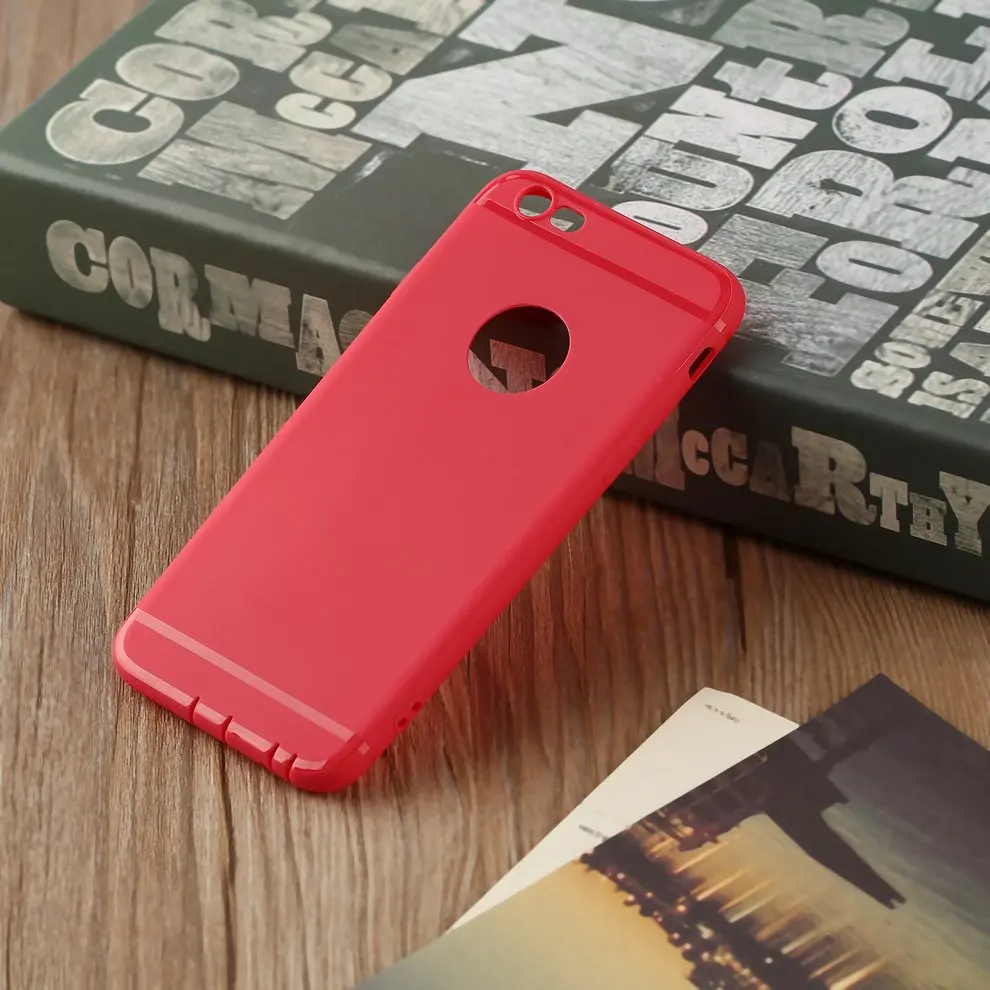 

5pcs Silicone Red Matte Back Cover Shockproof Protective Phone Case Shell For iPhone 6/6S