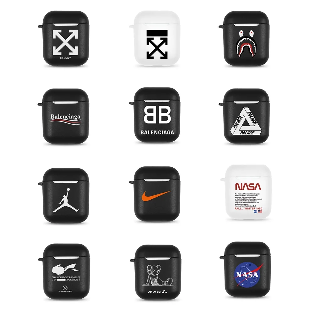 Kaws OW off BB sport brand jordon Soft Case for AirPods Wireless Earphone Charging Box Cover Bag for Apple AirPods 2 Protective Kaws OW off BB sport brand jordon Soft Case for AirPods Wireless Earphone Charging Box Cover Bag for Apple AirPods 2 Protective