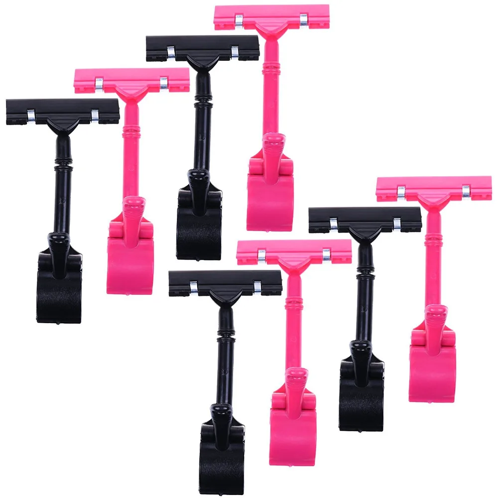8pcs POP Adjustable Plastic Clip on Style Merchandise Sign Display Clip