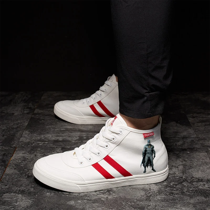 DC Comics Justice League Batman Cartoon Printing high top breathable canvas uppers sneakers student