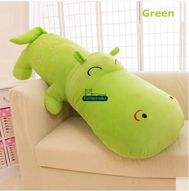 Dorimytrader Hot Biggest 180cm Cute Soft Animal Hippo Plush Toy 71'' Huge Stuffed Cartoon Hippos Pillow Doll Baby Present DY61502 (4)