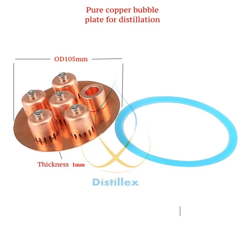 " OD105mm 99.9% красная медная пузырчатая пластина для 4" дистилляционной колонны. Домашнее пивоварение, Дистилляция, рефлюкс колонка, Самогонный аппарат