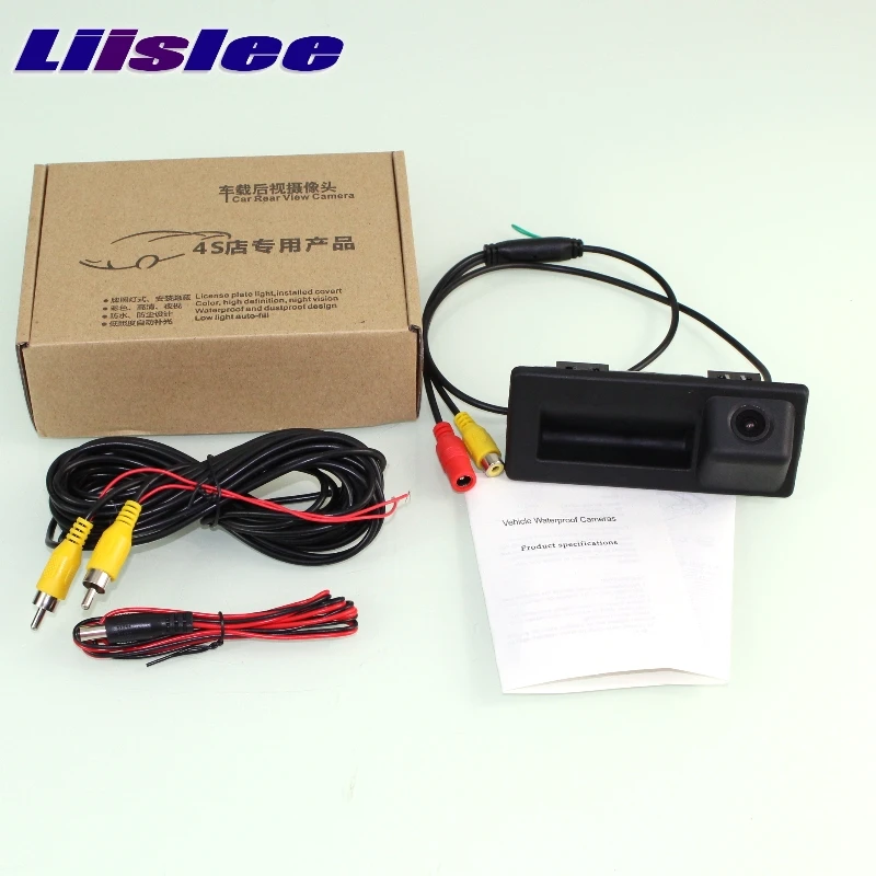 For SKODA Octavia MK3 A7 5E 2016 2017 LiisLee Car Rear View Parking Camera Instead of Original Factory Trunk Handle Camera Package