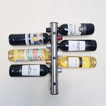 

High quality Wine Bottles Holders Stainless Steel Wine Rack Bar Wall Mounted Household Storage Kitchen Holder 12 / 8pcs Bottles