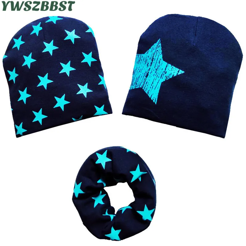 

New Fashion Autumn Winter Cotton Children Hat Scarf Set Boys Girls Cap Baby Hat Kids Beanies Caps Toddlers Hat Scarf Collars