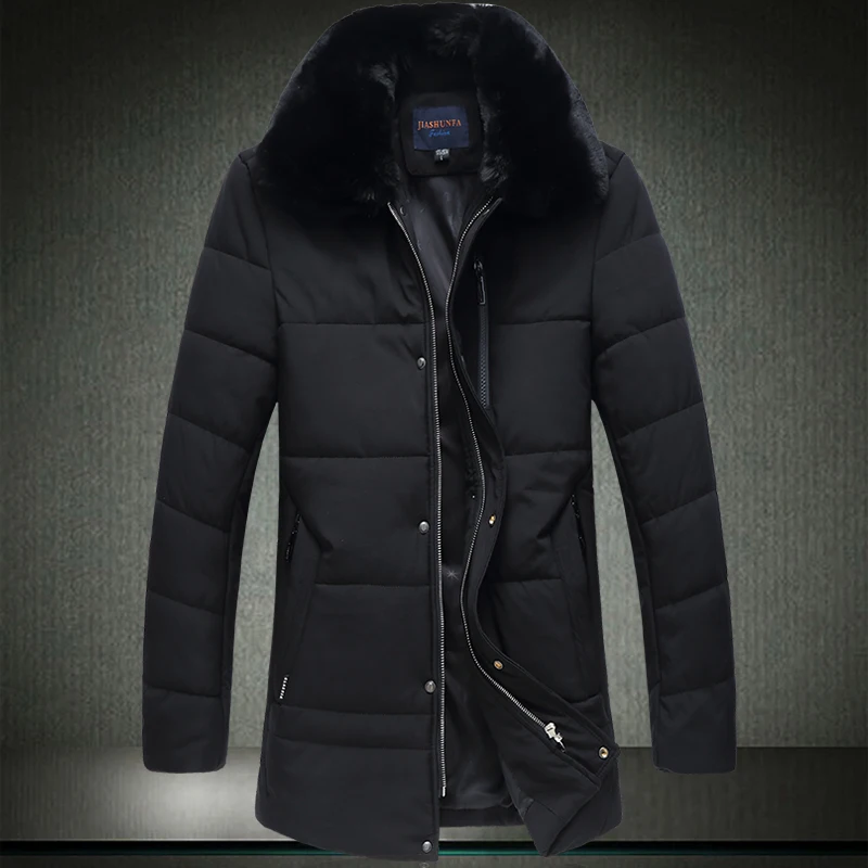 Мужская Длинная зимняя куртка со съемным меховым воротником, новинка, теплые хлопковые парки на молнии, однобортное пальто, XL-7XL, 6XL, 8826