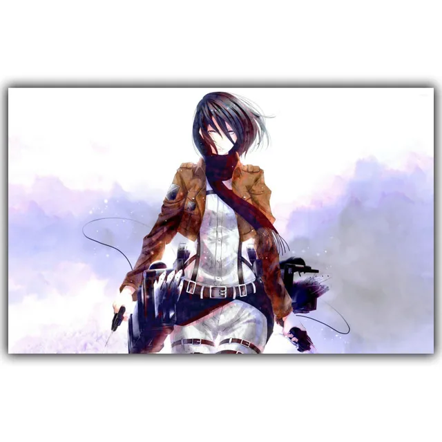 Anime On Titan Print Wallpaper Poster Mikasa Ackerman Home Decoration Silk Canvas Poster Anime On Titan Print Wallpaper Poster Mikasa Ackerman Home Decoration Silk Canvas Poster