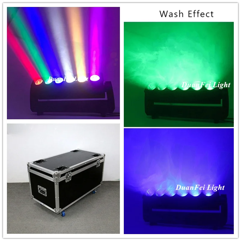 (2pcs+Flycase) led pixel bar moving head washer 4-in-1 dmx dj rgbw zoom 6x40w | Освещение
