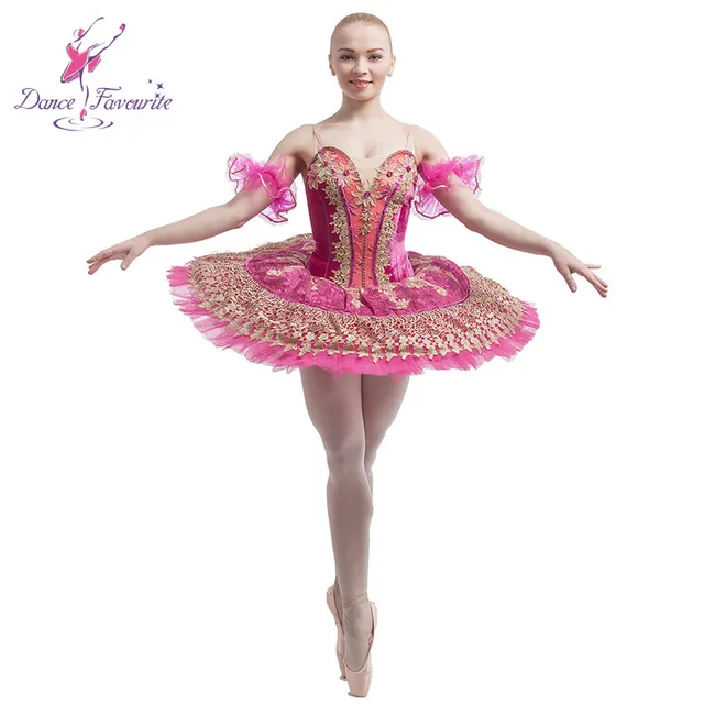 Buy Fuchsia Velvet Top Bodice Ballet Costume Tutu Professional Dance Tutu Women